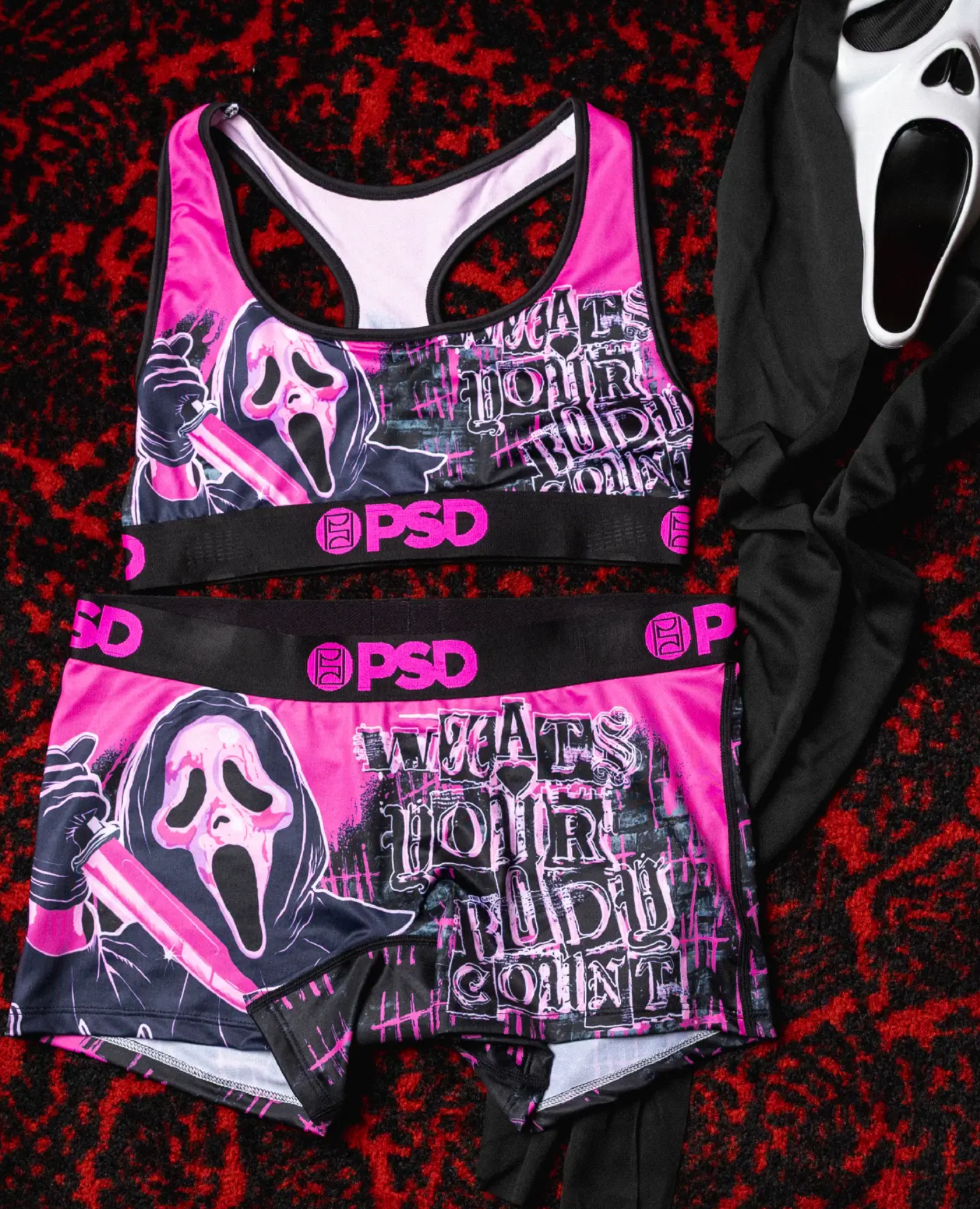 PSD Ghost Face Body Count dámský komplet podprsenka a kalhotky (1)